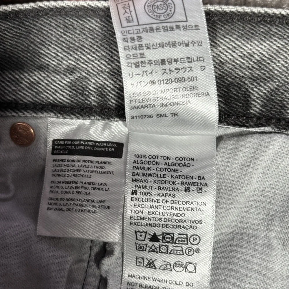 Levis 501 Jeans Mens 38x30 Original Fit Straight Leg Gray‎ Denim Cotton NWOT